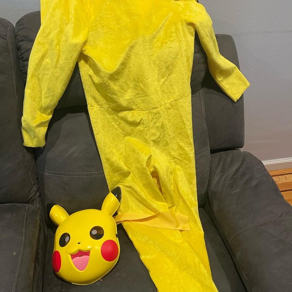Yellow Pikachu Costume with Mask